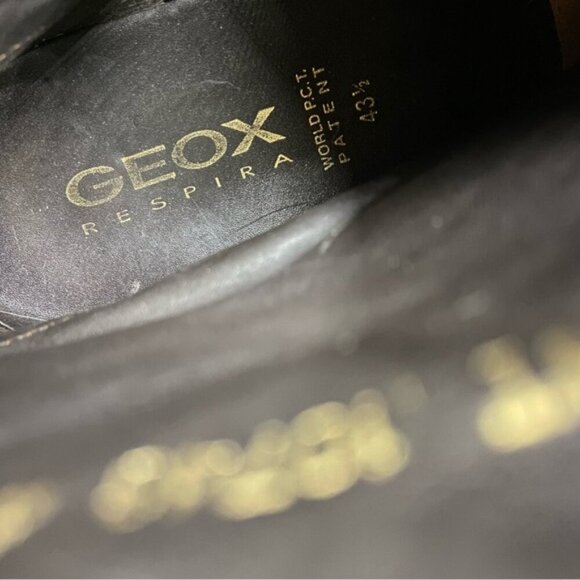 Geox Men’s Brown Leather Western Dress Shoe Ankle Boot Size 43.5 or US 10-10.5 - Picture 9 of 12